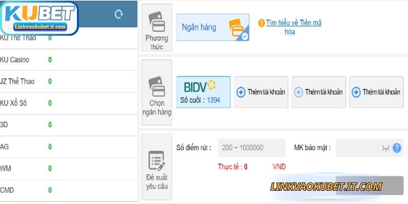 Rút tiền KUBET nhanh chóng, an toàn chỉ với vài bước thao tác